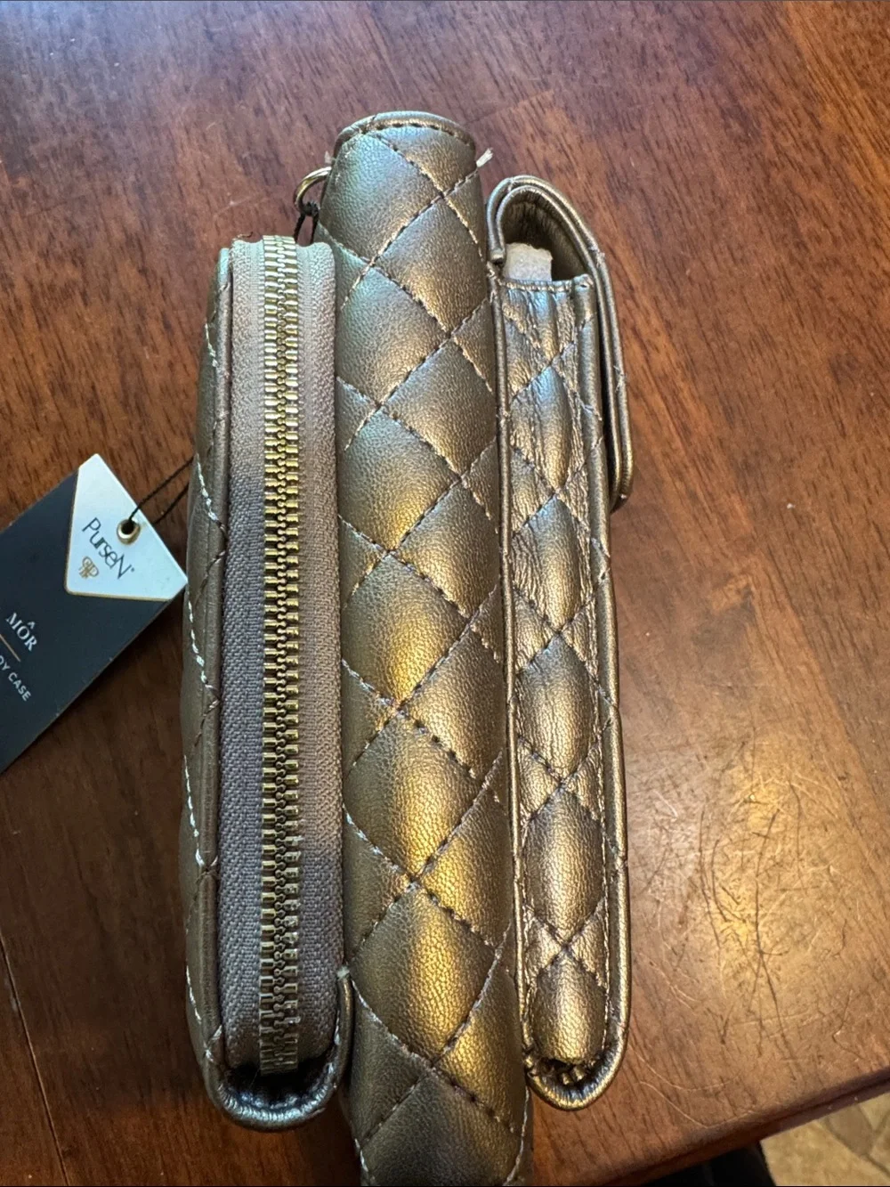PurseN quilted metallic